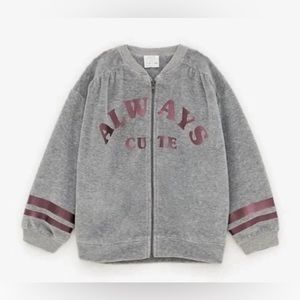 ZARA  ALWAYS CUTE Velour Jacket Size 7